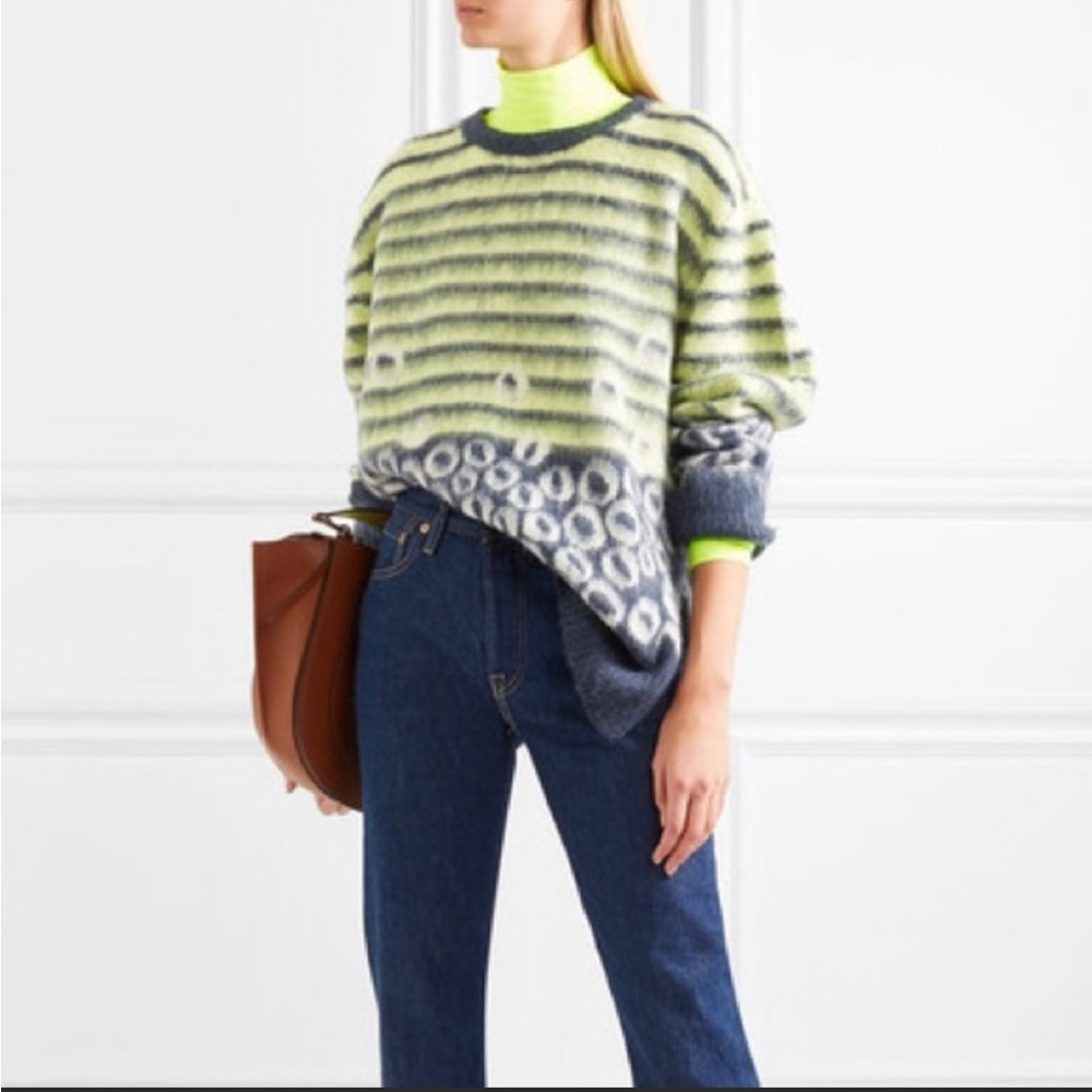 Current Elliott The Wes Sweater Stripe Leopard